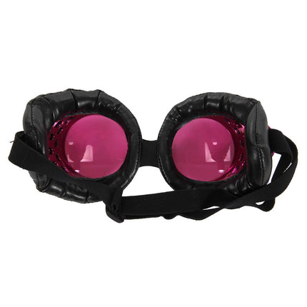 Pink & Black Radioactive Aviator Goggles- inside view