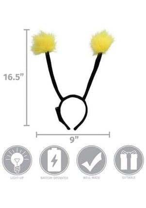 Light-Up Antennae LumenEars Headband- measurements