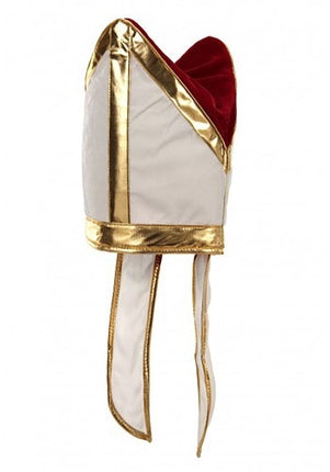 White Plush Pope Hat