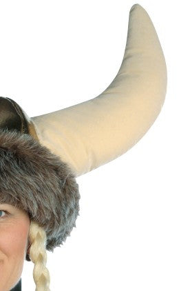 Viking Hat with Blonde Braids- close up