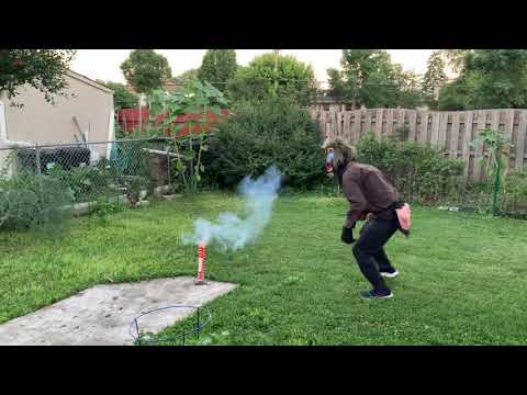 Baboon going APE over fireworks