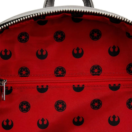 Star Wars Trilogy Prequel Triple Pocket Mini Backpack- inside lining print
