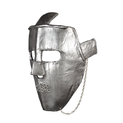 Left-side view of Metal Health Mask