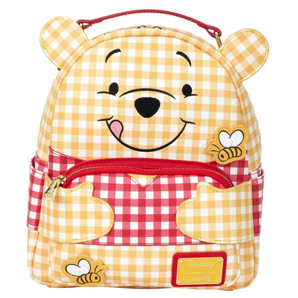 Winnie The Pooh Gingham Mini Backpack- front view
