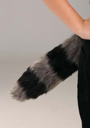 Racoon Plush Headband & Tail Kit- tail up close