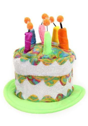 Rainbow Birthday Cake Plush Hat- back view