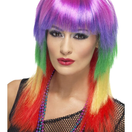 Rainbow Rocker Wig