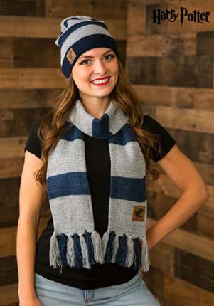 Harry Potter- Ravenclaw Heathered Knit Beanie- worn by model