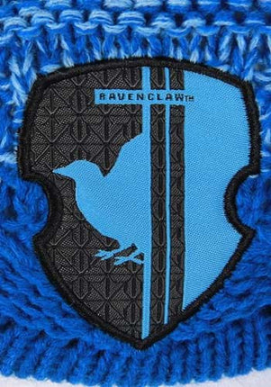 Harry Potter- Ravenclaw Knit Brim Hat- up close ravenclaw patch
