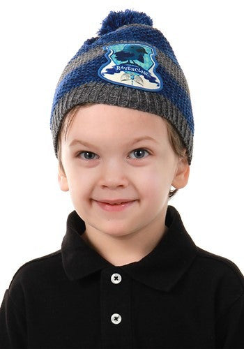 Harry Potter- Ravenclaw Toddler Knit Beanie- worn by model