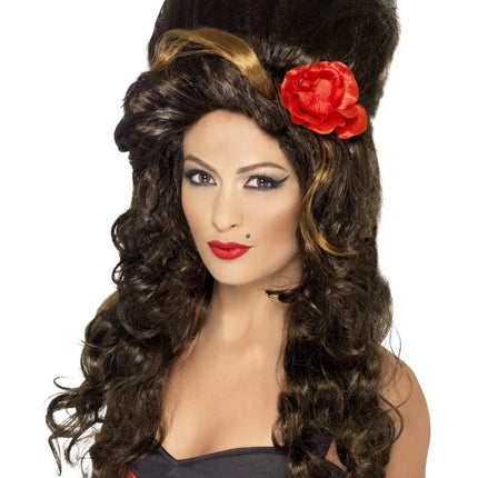 Brown Beehive Rehab Wig