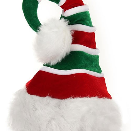 Ridged Plush Santa Hat- front view