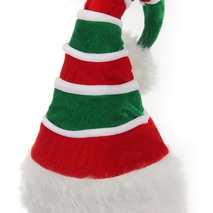 Ridged Plush Santa Hat- back view