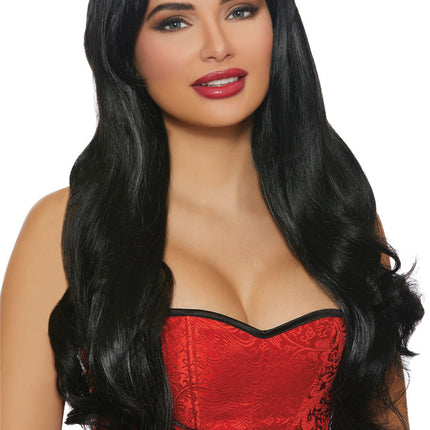 LONG WAVY BLACK WIG