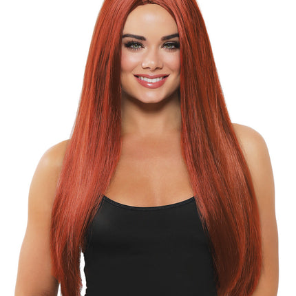 STRAIGHT AUBURN WIG