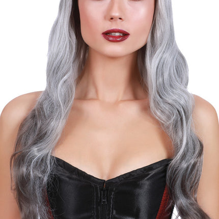 LONG WAVY GRAY WIG