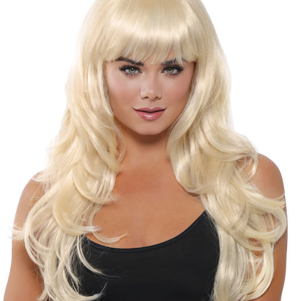 LONG FRINGE BLONDE WIG
