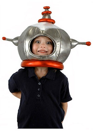 Space Man Plush Helmet- worn by child
