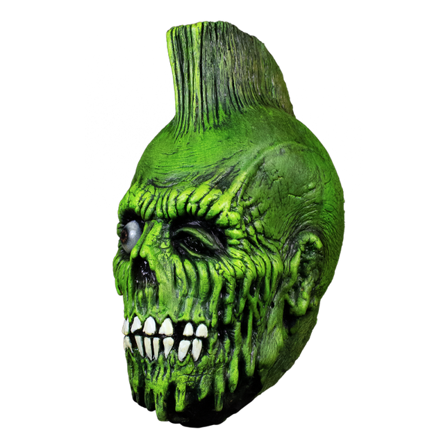 Left-side view of Mohawk Zombie Mask