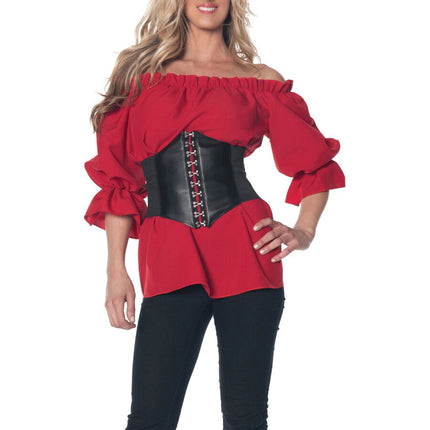 Red Renaissance 3/4 Sleeve Shirt