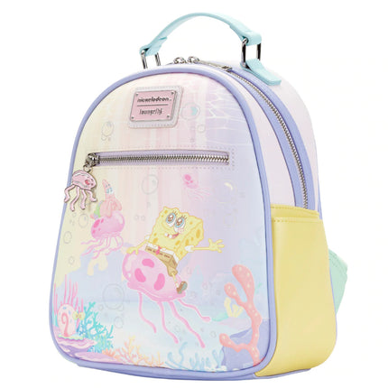 Spongebob Pastel Jellyfishing Mini Backpack- side view