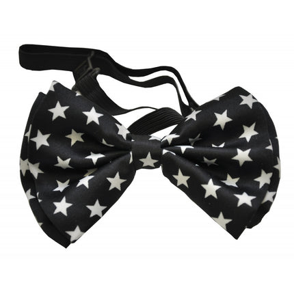 Black Bow Tie w/ White Stars