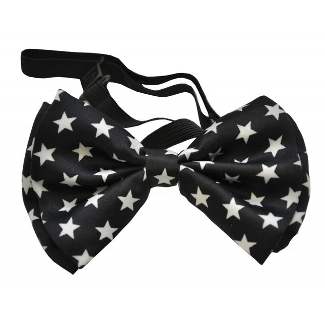 Black Bow Tie w/ White Stars