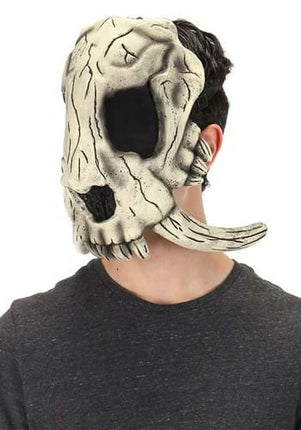 Sabertooth Skull Mask- worn by male model as a mask
