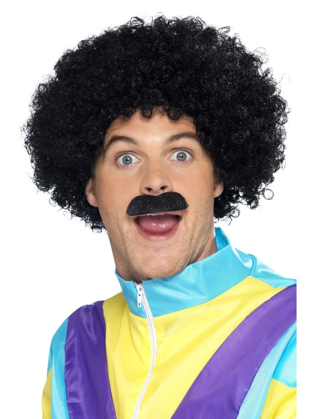 Black Scouser Wig & Tash
