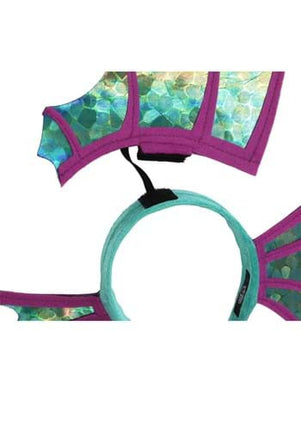 Seahorse Shimmer Fin Headband- up close