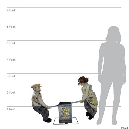 See Saw Dolls Animated Prop- size comparison