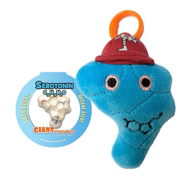 Giant Microbes Serotonin Key Chain with Label