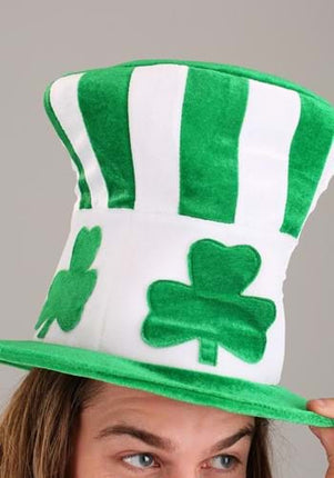 Shamrock Uncle Sam Hat- worn by model up close