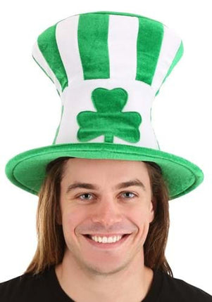 Shamrock Uncle Sam Hat- worn by model front view
