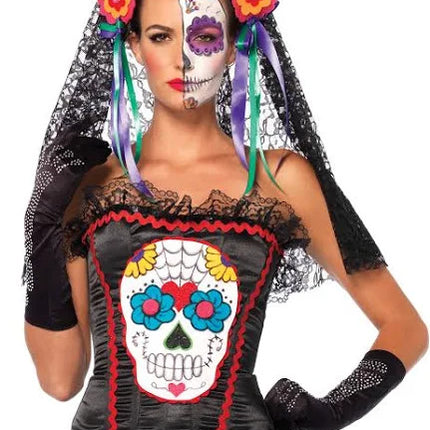 Day Of The Dead Skull Bustier