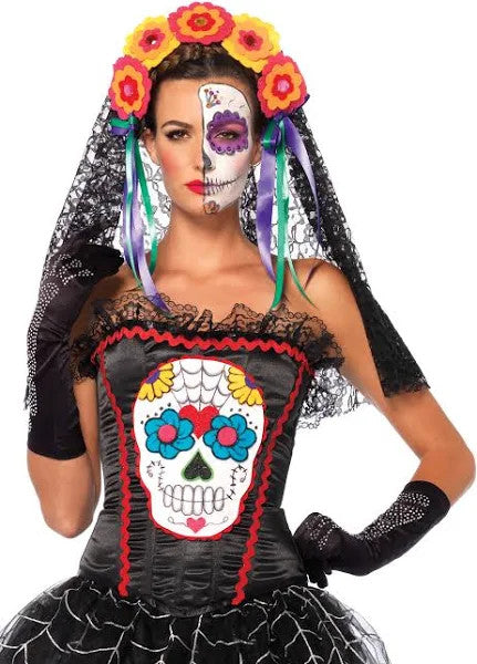 Day Of The Dead Skull Bustier