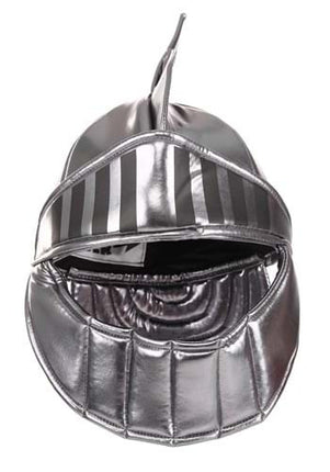 Silver Knight Plush Helmet- front view