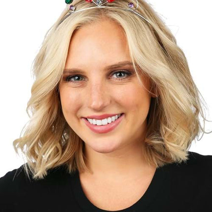 Silver Rainbow Tiara- worn by model