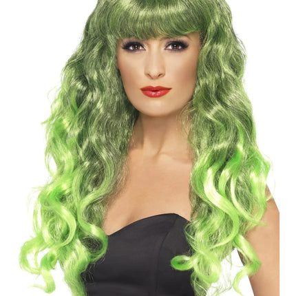 Green & Black Siren Wig