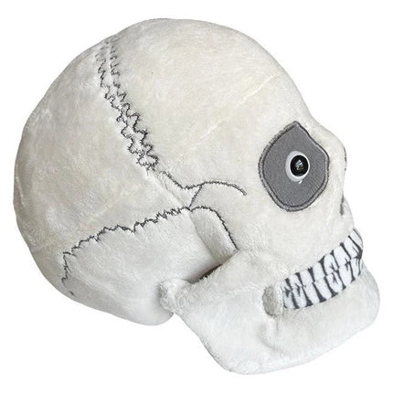skull plushie side view