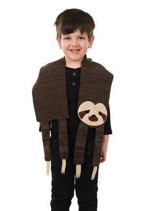 Sleepy Sloth Knit Scarf- worn by child model