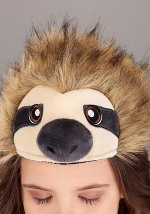 Sloth Plush Headband & Paws Kit- headband up close