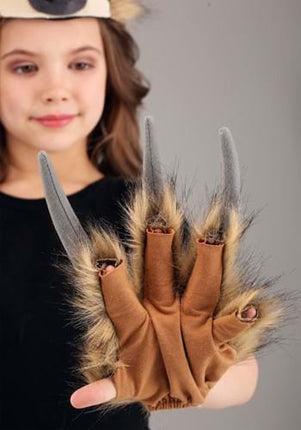 Sloth Plush Headband & Paws Kit- glove up close