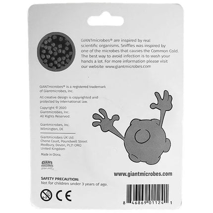 Warning Sniffles Keychain back of package