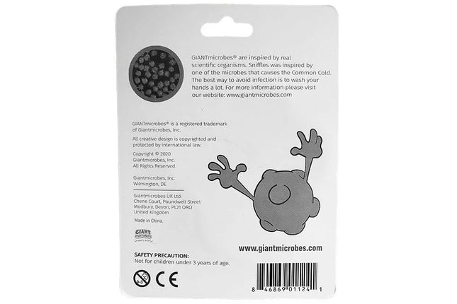 Warning Sniffles Keychain back of package