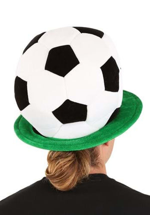 Plush Soccer Ball Hat- worn by child model back view