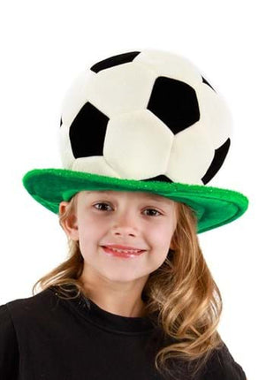 Plush Soccer Ball Hat- worn by child model