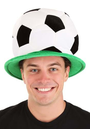 Plush Soccer Ball Hat- worn by adult model