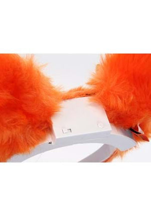 Sound Activated Moving Fox Ears Headband- on/off switch close up