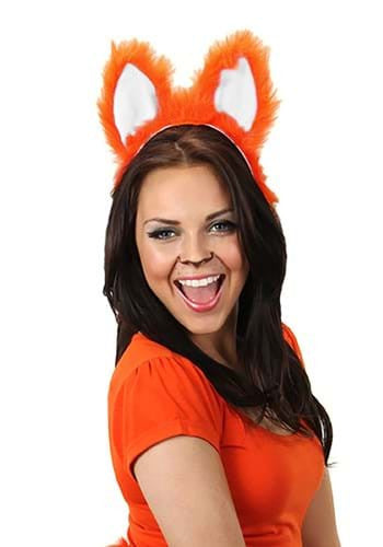Sound Activated Moving Fox Ears Headband- worn by adult model